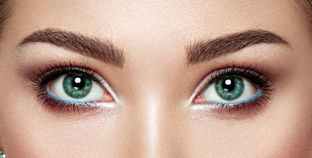 istock Beautiful female eyes with long eyelashes 1473186359