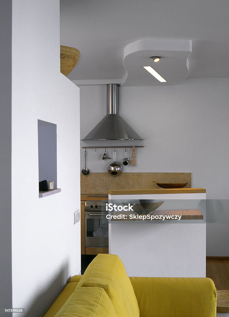 kitchen small kitchen in the flat Domestic Kitchen Stock Photo