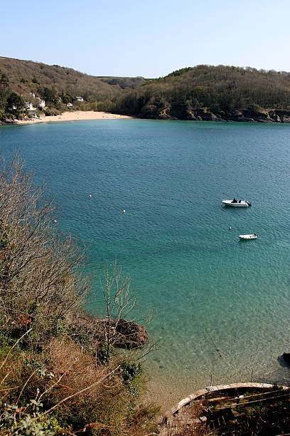 Salcombe no Mar - fotografia de stock