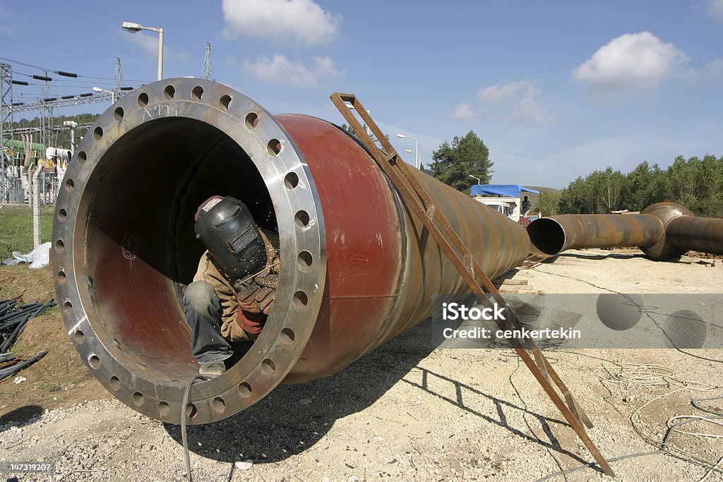 pipeline Pipeline metalworker in Melen, Sakarya. Metal Stock Photo