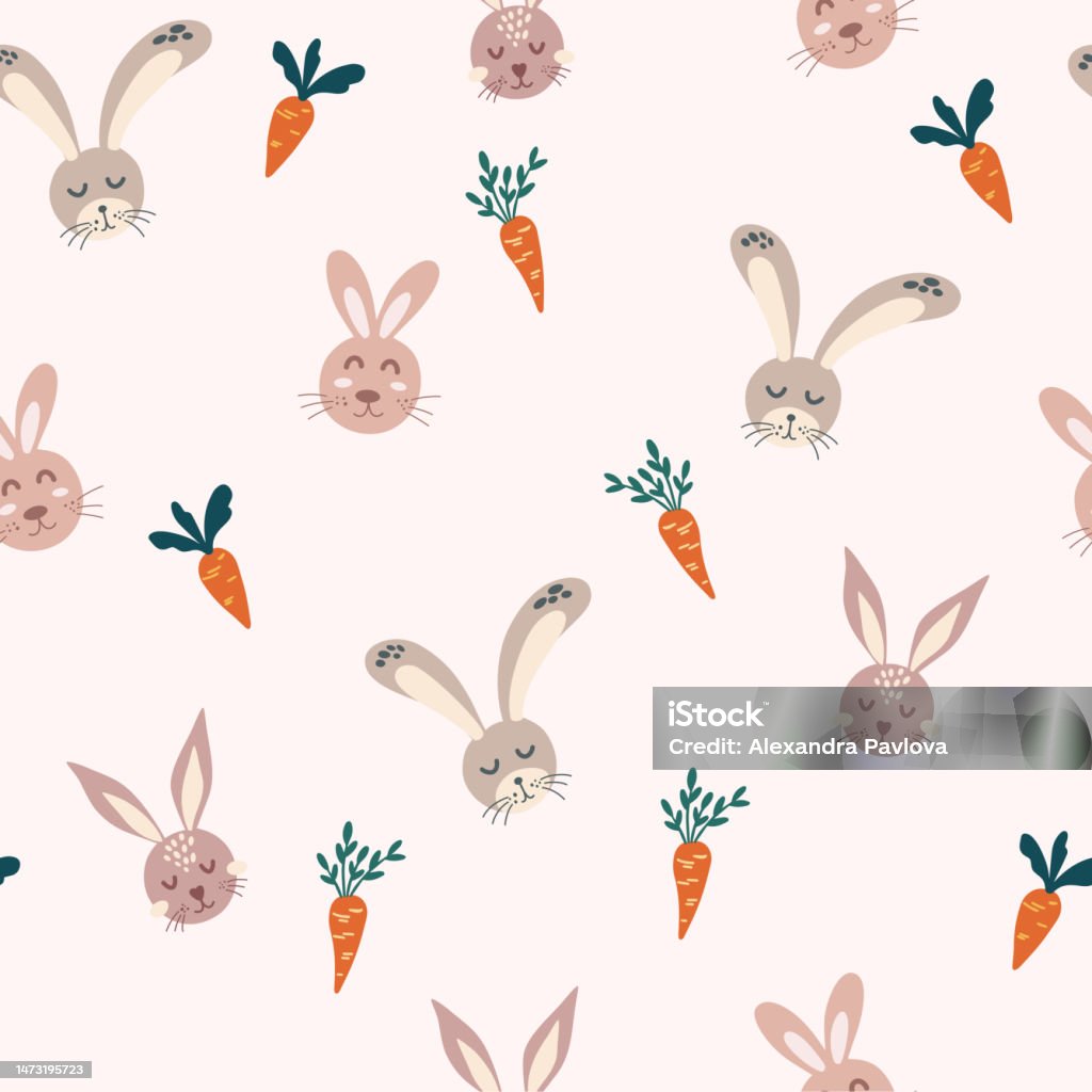 0165rabbitpattern Stock Illustration - Download Image Now - Backgrounds ...