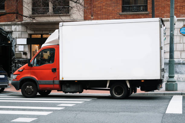 istock Small delivery truck 1473197596