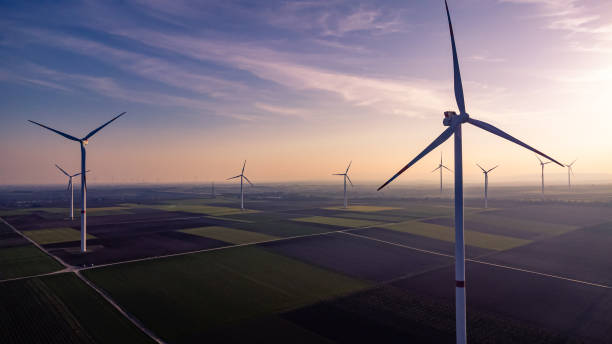 istock Wind turbines in the sunset 1473203115