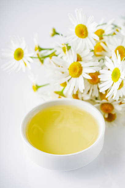 istock aromatic chamomile essential oil on a white background 1473204885