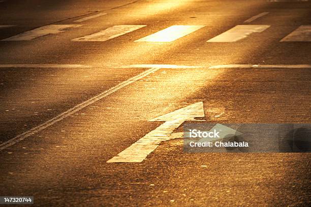 Arrow Sign Stock Photo - Download Image Now - Arrow Symbol, Road, Separation