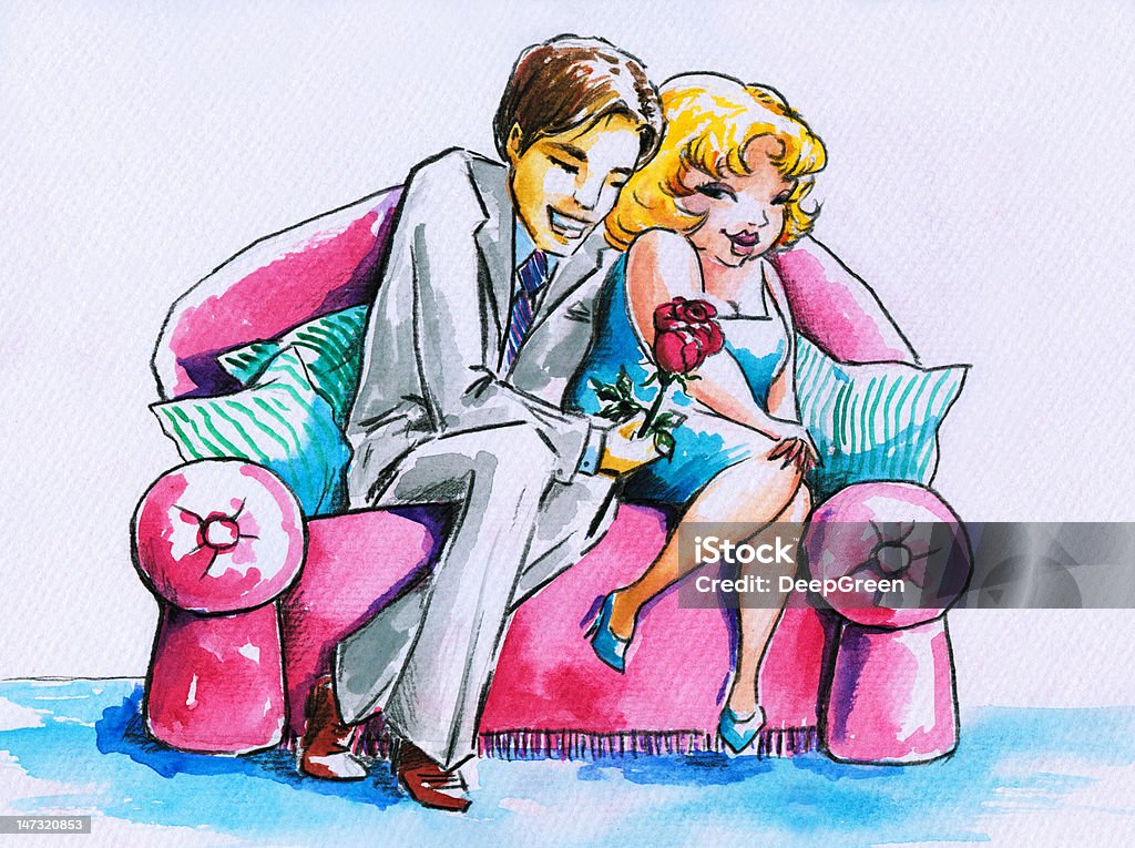 Bowling recept Indrukwekkend Pink Sofa Stock Illustration - Download Image Now - Adult, Beautiful  People, Beauty - iStock