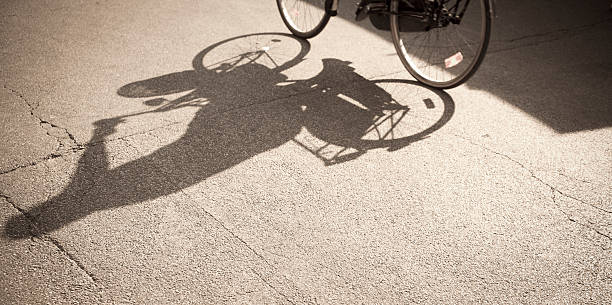 istock Bike shadow motion blur 147320960