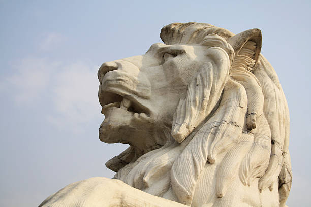 istock Head of a Lion Statue. 147321054