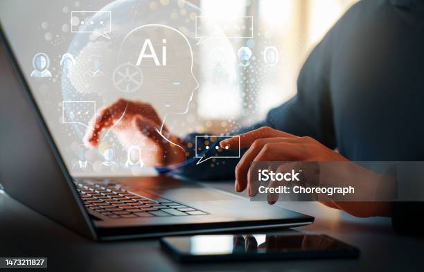 Concept Of Ai And Computer Technology Stock Photo - Download Image Now - Artificial Intelligence, Computer, Technology