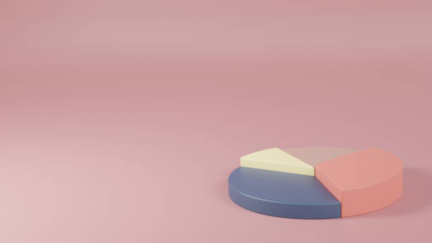 istock Chart pie infographic share. Element Infographic is divided into parts. Realistic 3D rendering. 1473215172