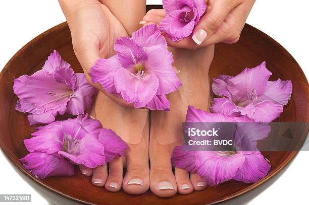 Pedicure And Manicure Spa Stock Photo - Download Image Now - Beauty Spa, Beauty Treatment, Bowl