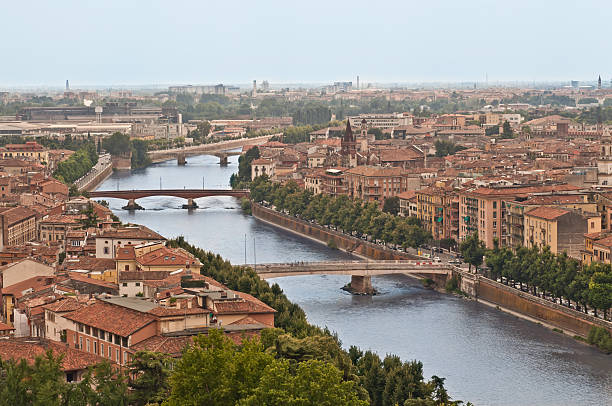 Verona from the top stock photo