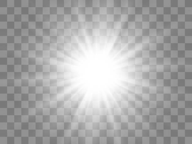 istock Bright beautiful star.Illustration of a light effect on a transparent background. 1473218203