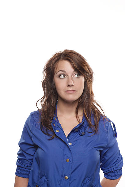 istock young woman with facial expression on a white background 147322047