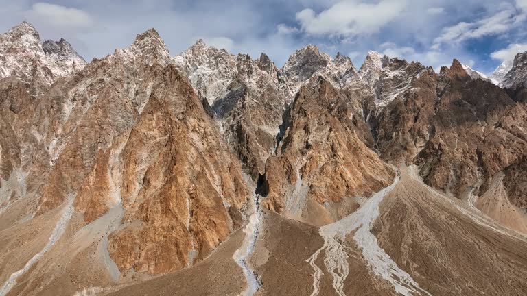 Scenic view of Passu Cones in the Hunza valley in the Karakoram mountains in Pakistan