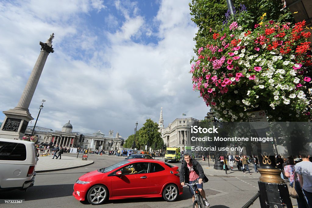 Trafalgar Square en Londres, Inglaterra - Foto de stock de Andar en bicicleta libre de derechos