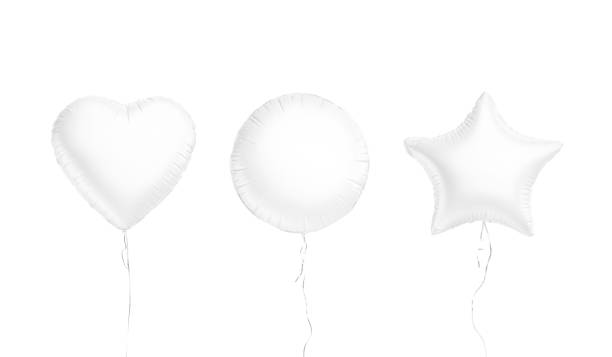 White air balloon 3d illustration