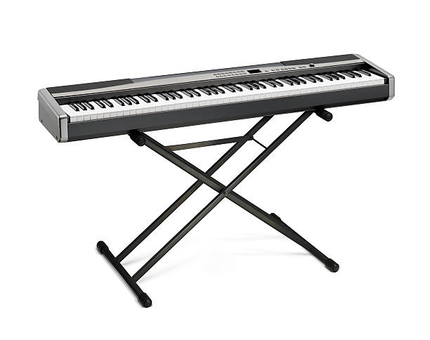 istock Digital portable piano on stand isolated 147322557