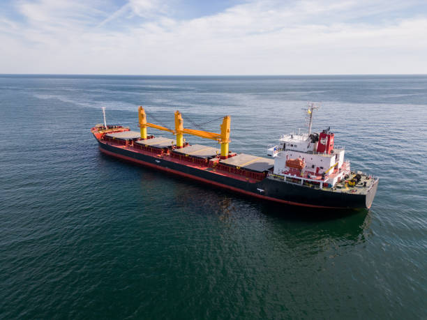 istock Aerial view of Large general cargo ship tanker bulk carrier 1473230640