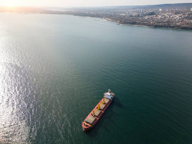 istock Aerial view of Large general cargo ship tanker bulk carrier 1473230720