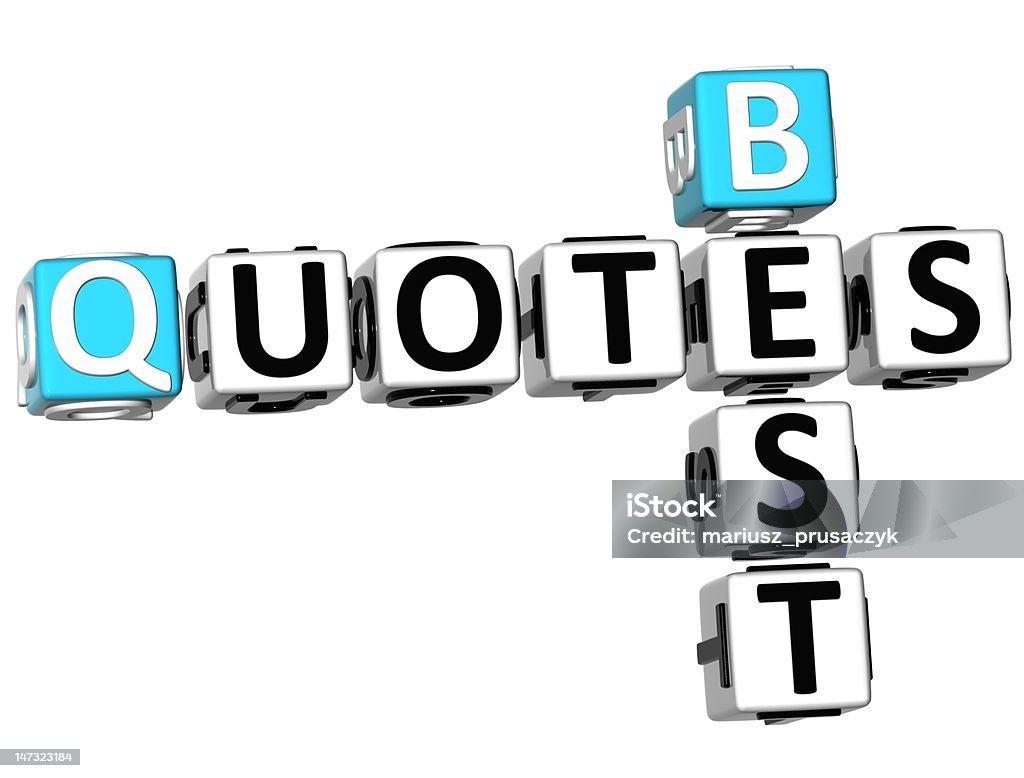 3 D mejor Crossword Quotes - Foto de stock de Blanco - Color libre de derechos