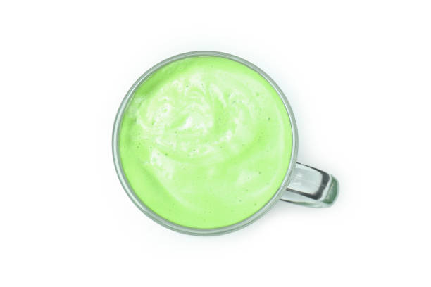 istock Cup of matcha latte isolated on white background 1473232628