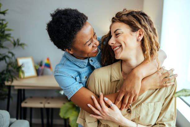 istock Couple embracing at home 1473234302