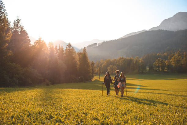 istock Young Cheerful Women on a Sunlit Pasture 1473234718