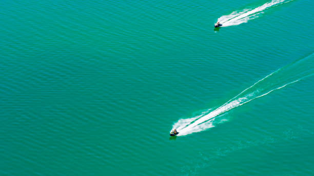 istock Water scooters speeding across Shasta Lake 1473236393