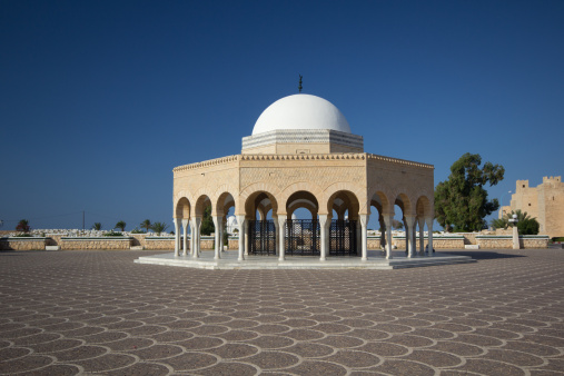 Casablanca, Morocco - Sep. 11, 2023: The square of Hassan II Mosque, Casablanca, Morocco.