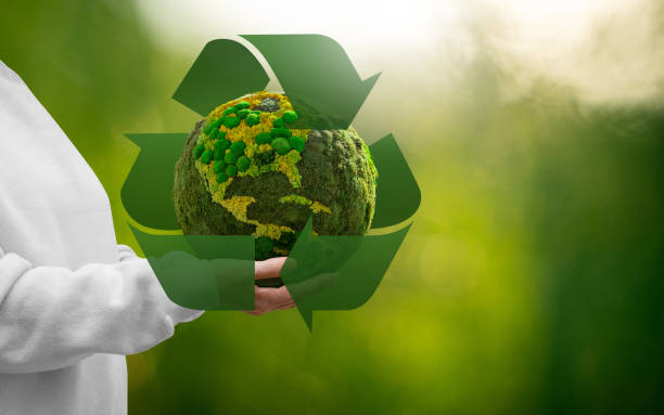 istock Green planet Earth with Recycling symbol 1473236921