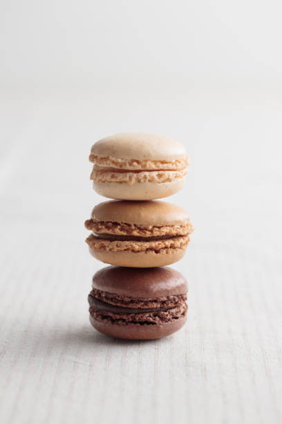 istock Colorful pastel eco handmade natural macaroons on white background. Gift for 8 March, International Women's Day, Valentine Day 1473240740