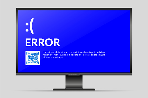 Computer Error Stock Illustration - Download Image Now - Broken ...
