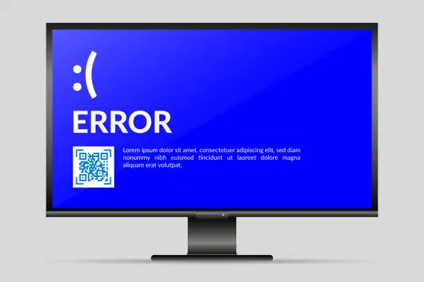 Vector illustration of Computer error.