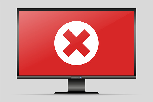 Computer Screen With Error Message Computer Virus Connection Problem ...