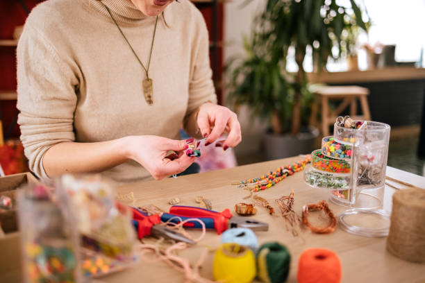 istock Making jewelry in a home workshop 1473254091