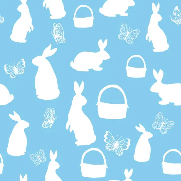 Vector illustration of Cute Easter Seamless Background Pattern