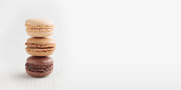 istock Colorful pastel eco handmade natural macaroons on white background. Gift for 8 March, International Women's Day, Valentine Day 1473258683