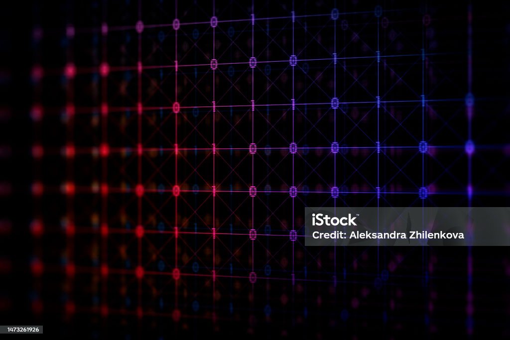 Computer Code Grid Texture Binary Computer Code In From Of Grid On Dark Background 3d Rendering ...