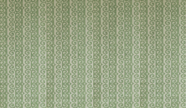 istock Old wallpaper on the wall. Old wallpaper for texture or background. 1473263218