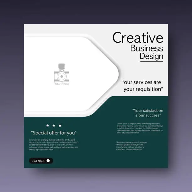 Vector illustration of Business Social Media Post Design Square Banner