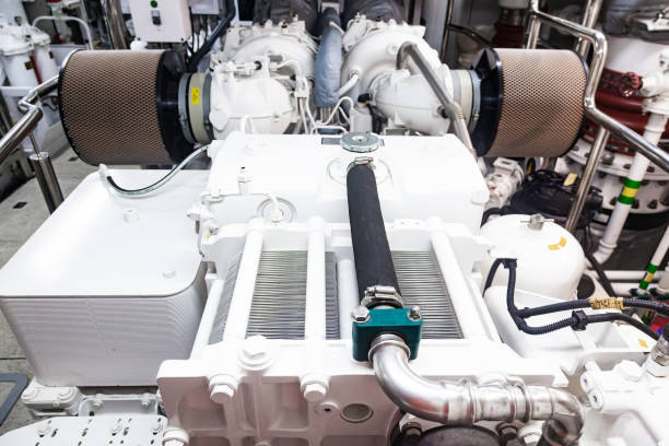 istock A new marine engine is installed inside a luxury yacht. 1473291579