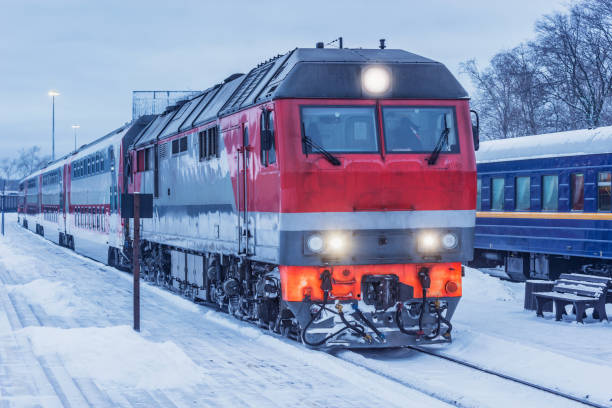 istock Passenger train stands by the platform before departure. 1473297986