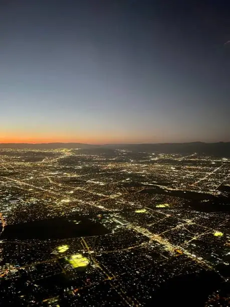 A view on Los Angeles by night