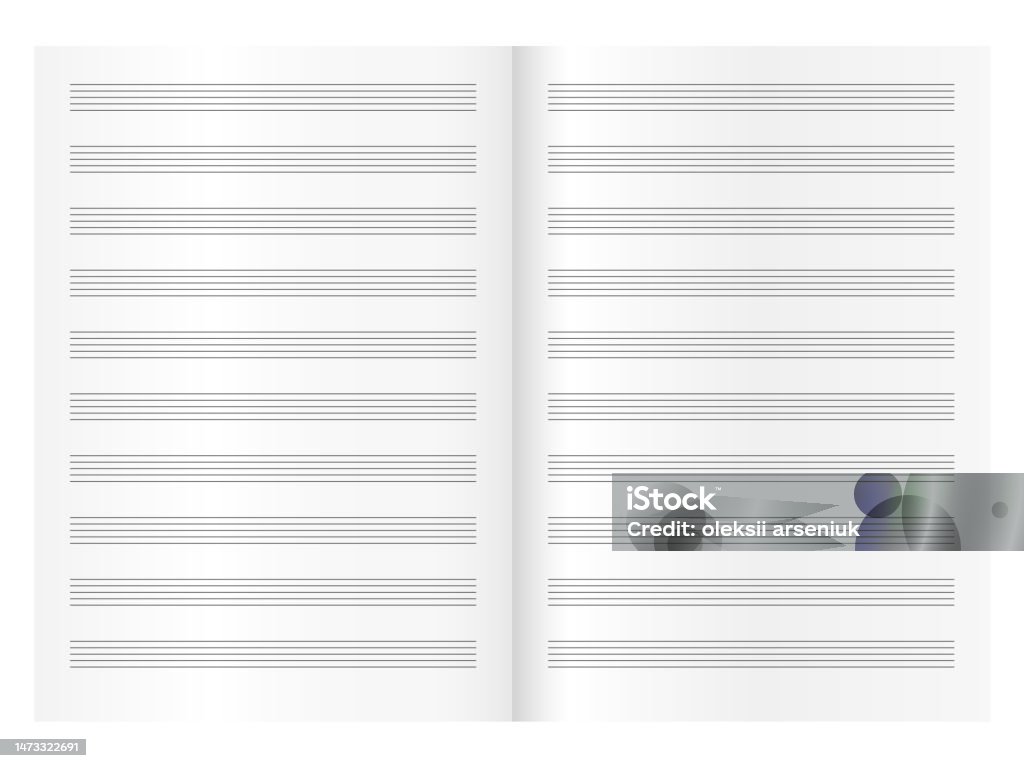 Partition Modele Modèle De Page De Partition Vierge Page De Folio Musical Vide Vecteurs ...