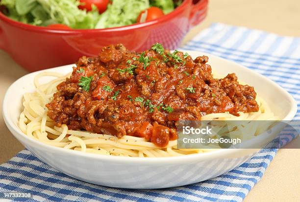 Spaghetti Ragù Alla Bolognese - Fotografie stock e altre immagini di Spaghetti alla bolognese - Spaghetti alla bolognese, Spaghetti, Manzo macinato