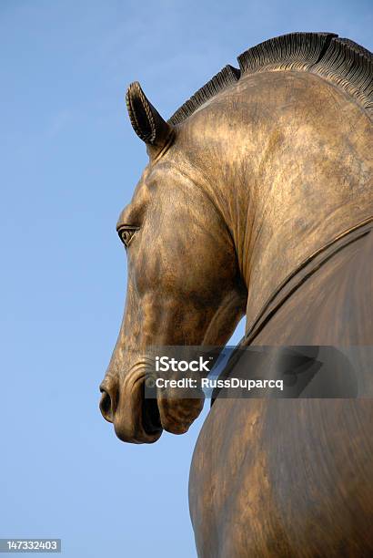 Golden Horse Stock Photo - Download Image Now - Bronze - Alloy, Bronze Colored, Horse