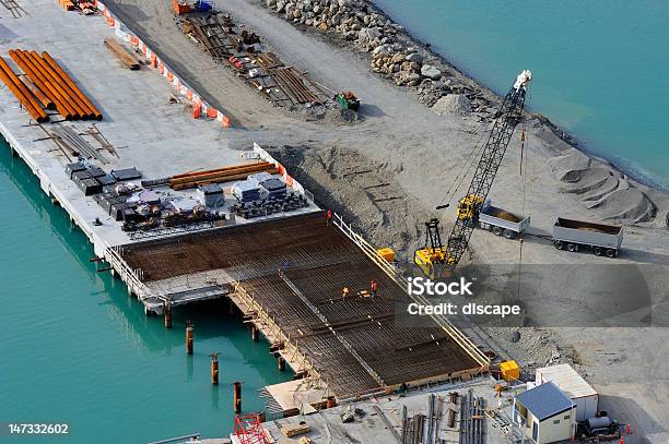 Dockside Construction Site Stock Photo - Download Image Now - Construction Site, Commercial Dock, Construction Industry