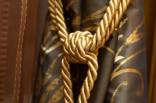 Gold knot on luxury cutrain tassel