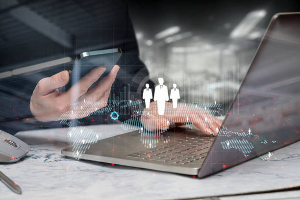 istock Businessman is engaged in human resources . 1473330558